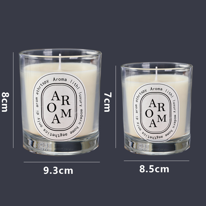 Wholesale Custom Fragrance Classical Soy Wax Glass Jar Scented Candle For Home Decor