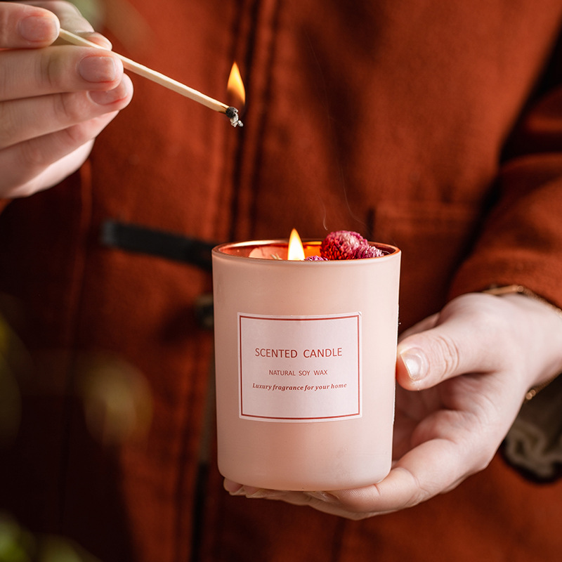 Luxury Pink Scented Candle